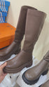 Fashionable Knee-High Back Zipper Boots